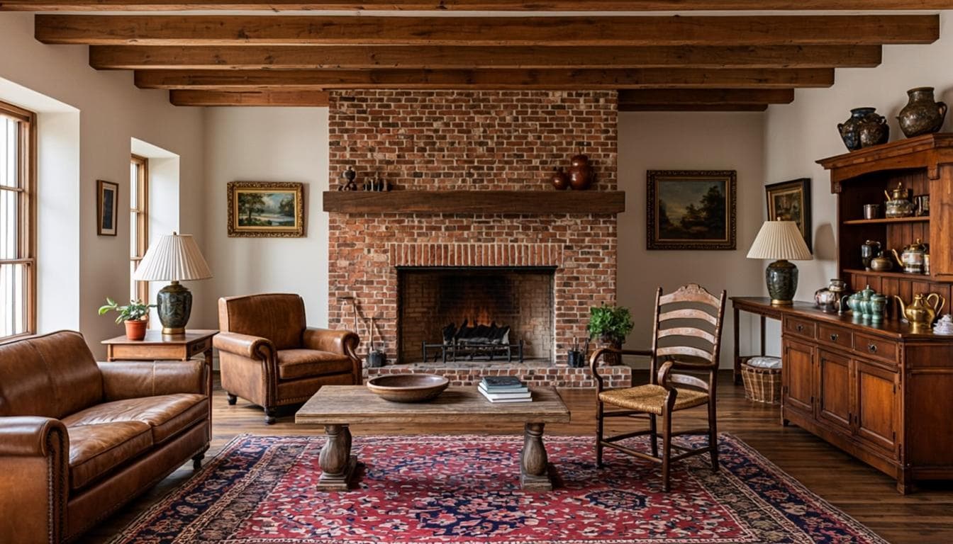 Interior rústico de la estancia